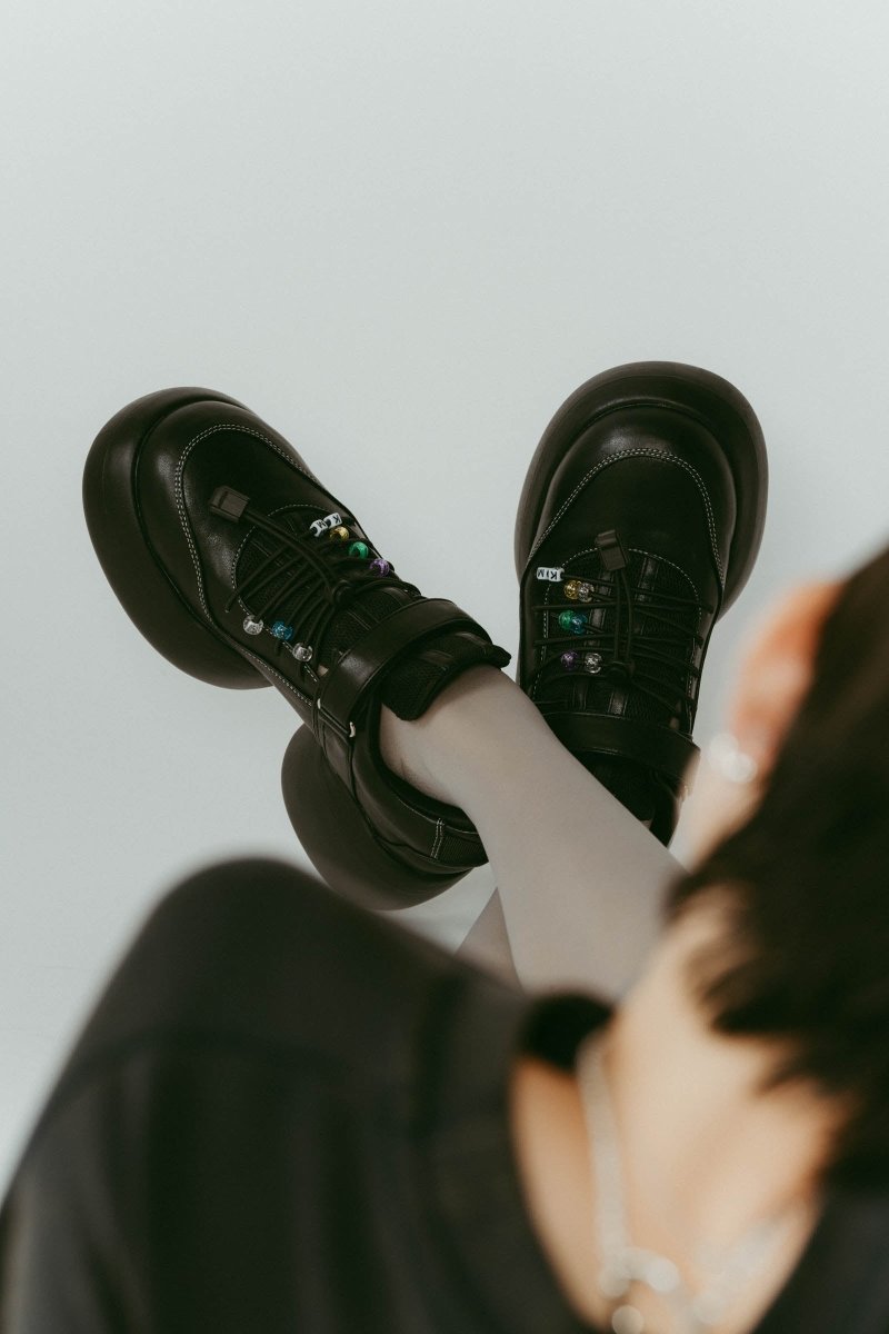 beaded sneakers/black - KNUTH MARF