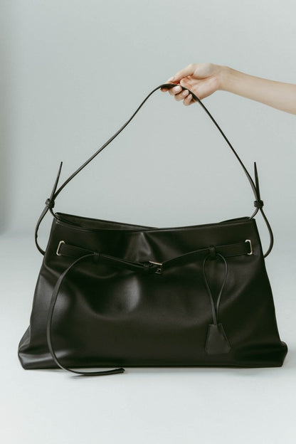 belted leather big bag/2color - KNUTH MARF