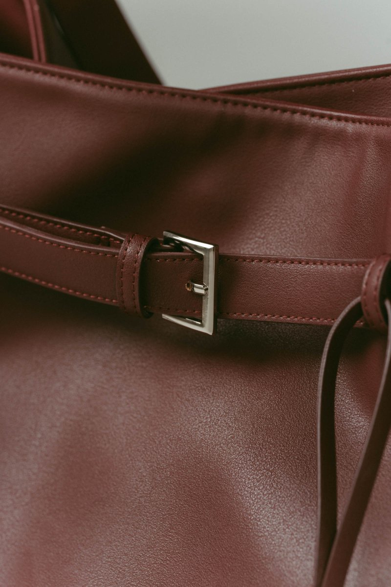 belted leather big bag/2color - KNUTH MARF