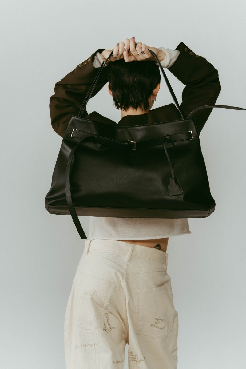 belted leather big bag/2color - KNUTH MARF