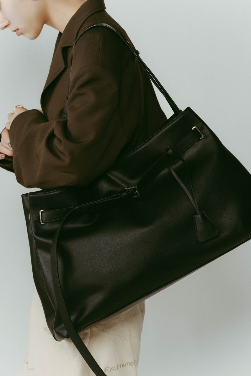 belted leather big bag/2color - KNUTH MARF