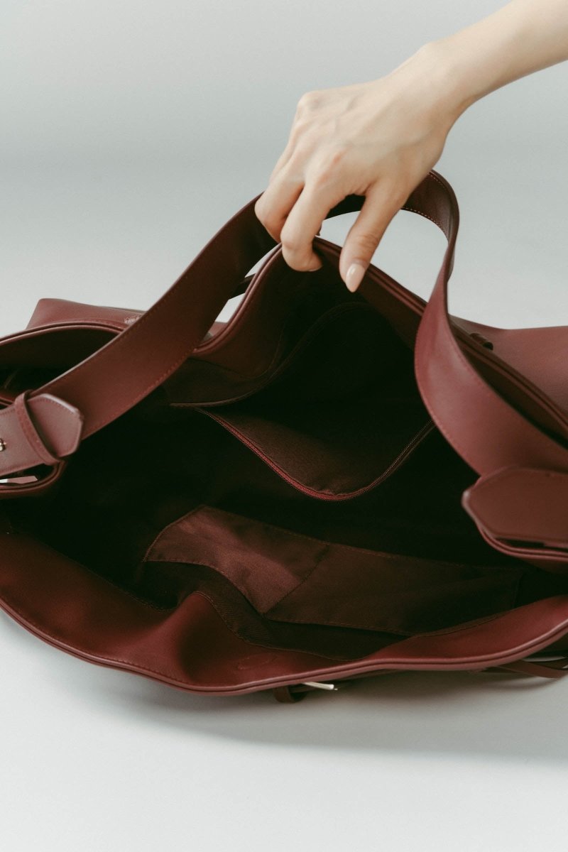 belted leather big bag/2color - KNUTH MARF