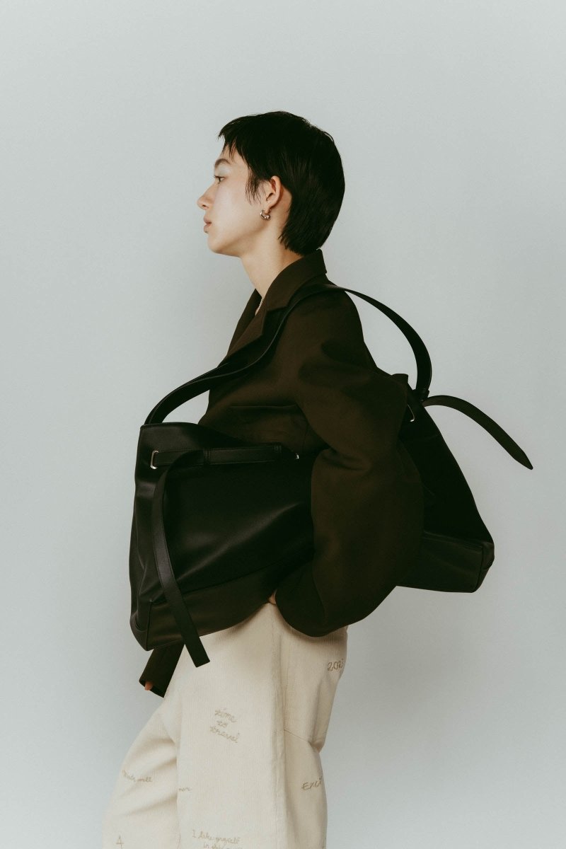 belted leather big bag/2color - KNUTH MARF
