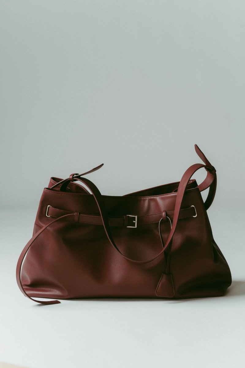belted leather big bag/2color - KNUTH MARF