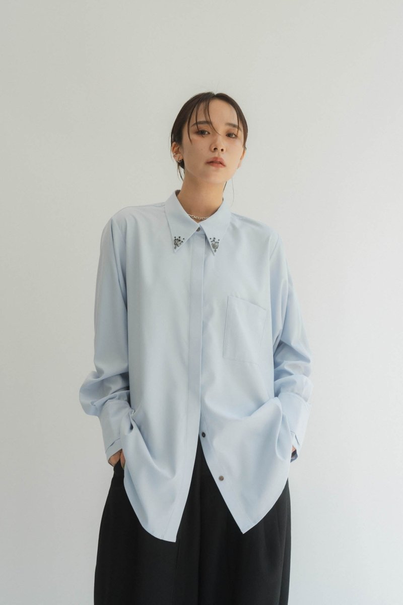 bijou collar shirt(unisex)/3color | KNUTH MARF