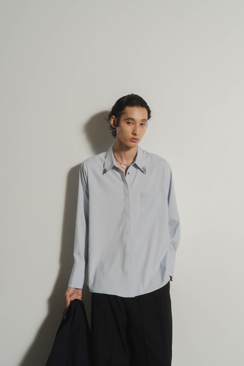 bijou collar shirt(unisex)/3color - KNUTH MARF