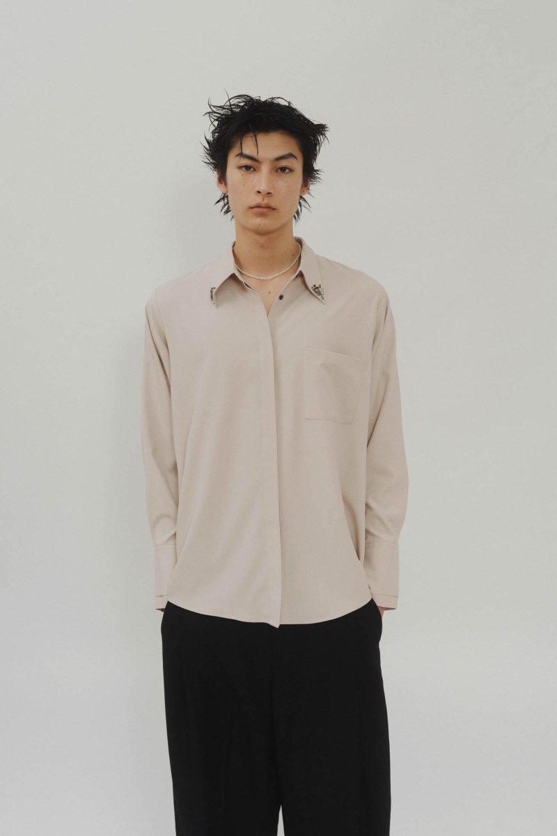 bijou collar shirt(unisex)/3color - KNUTH MARF