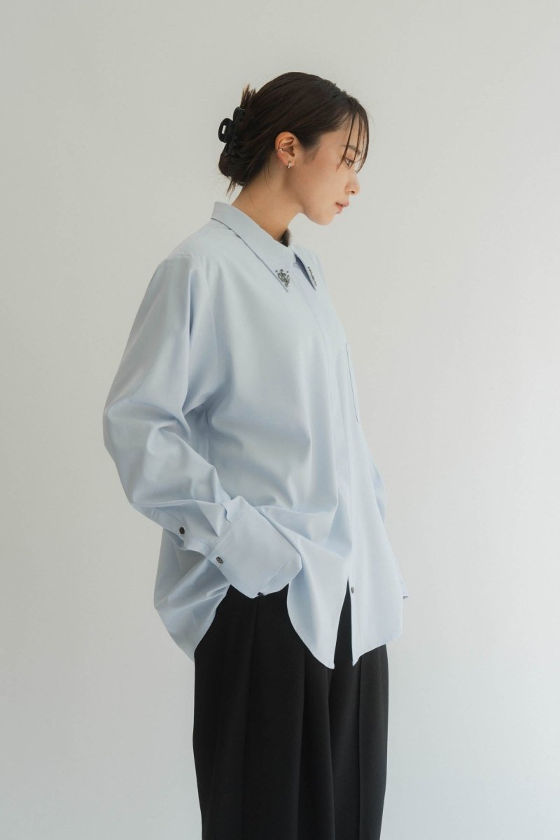 bijou collar shirt(unisex)/3color - KNUTH MARF