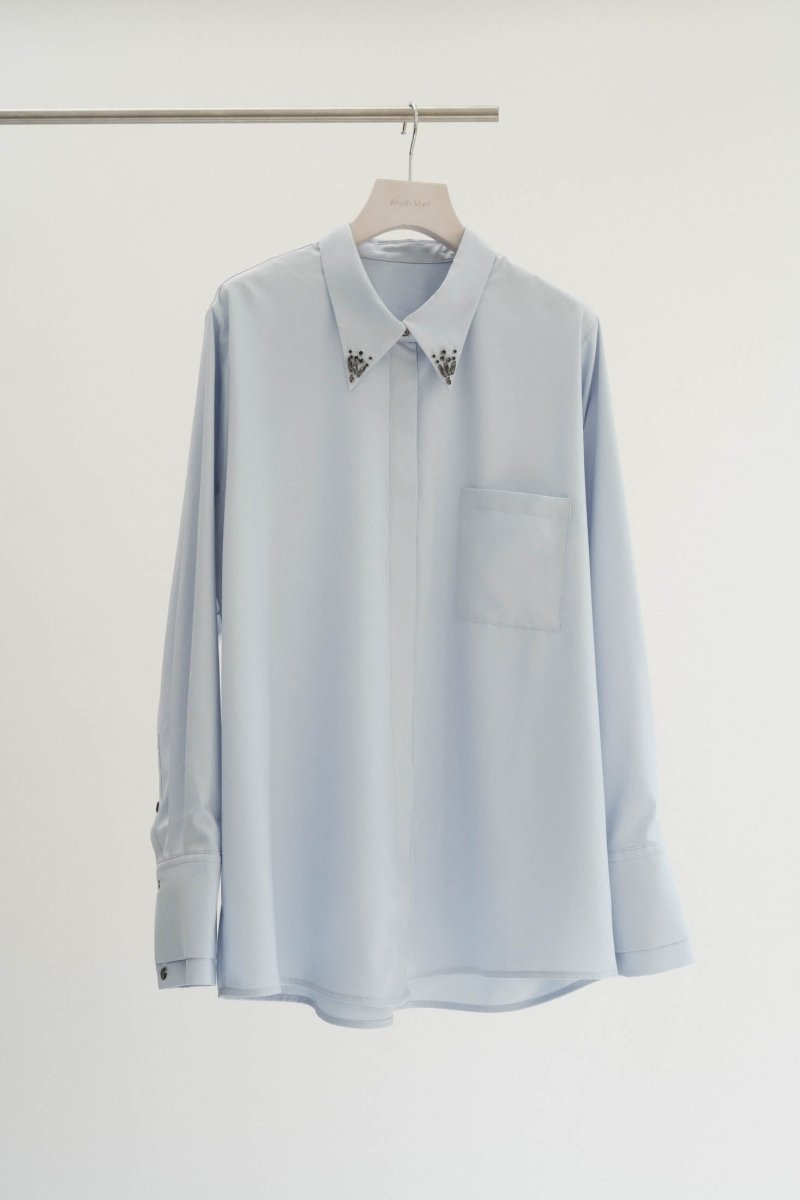 bijou collar shirt(unisex)/3color - KNUTH MARF