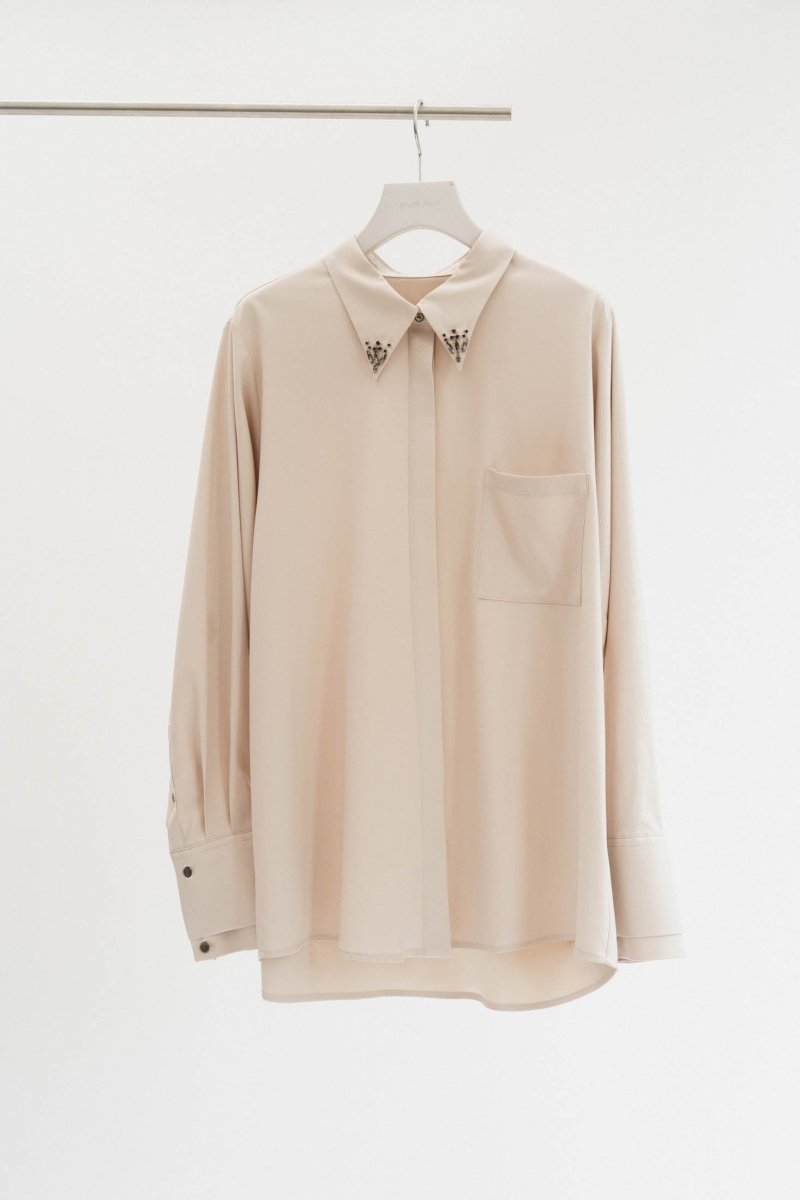 bijou collar shirt(unisex)/3color - KNUTH MARF