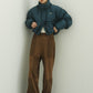 block check suede pants/2color - KNUTH MARF