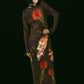 blurry flower one piece/brown - KNUTH MARF