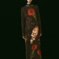 blurry flower one piece/brown - KNUTH MARF