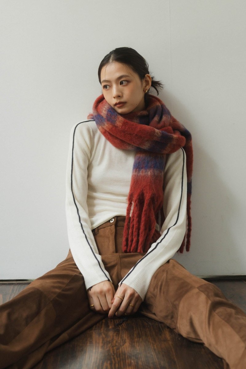 border volume muffler/2color - KNUTH MARF