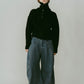 buttoned high - neck knit/black - KNUTH MARF