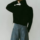 buttoned high - neck knit/black - KNUTH MARF