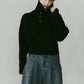 buttoned high - neck knit/black - KNUTH MARF