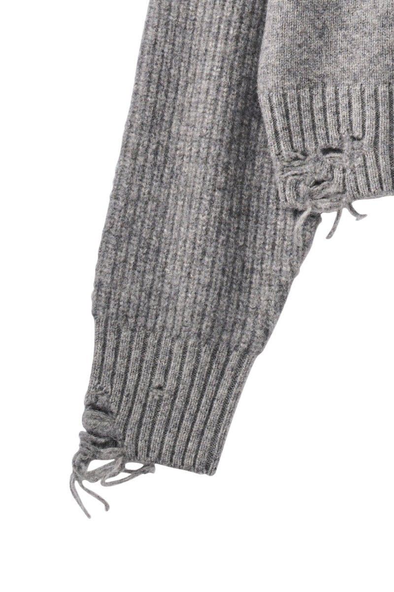 buttoned high - neck knit/gray - KNUTH MARF