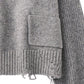 buttoned high - neck knit/gray - KNUTH MARF