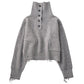 buttoned high - neck knit/gray - KNUTH MARF