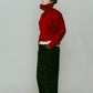 buttoned high - neck knit/red - KNUTH MARF