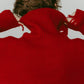 buttoned high - neck knit/red - KNUTH MARF