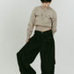 cling drape denim pants(unisex)/black - KNUTH MARF