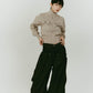 cling drape denim pants(unisex)/black - KNUTH MARF