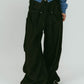 cling drape denim pants(unisex)/black - KNUTH MARF