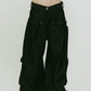 cling drape denim pants(unisex)/black - KNUTH MARF