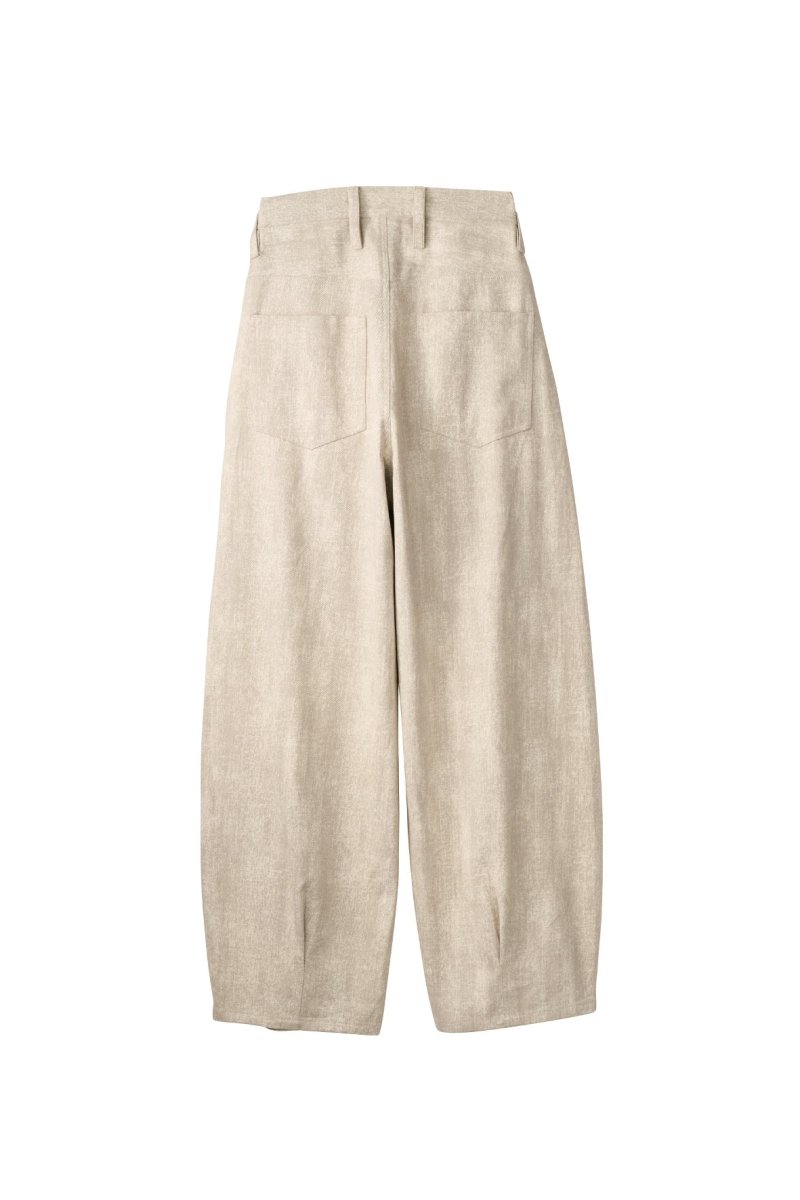 cling drape denim pants(unisex)/greige - KNUTH MARF