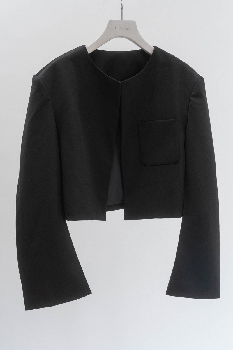 collarless jacket/black - KNUTH MARF