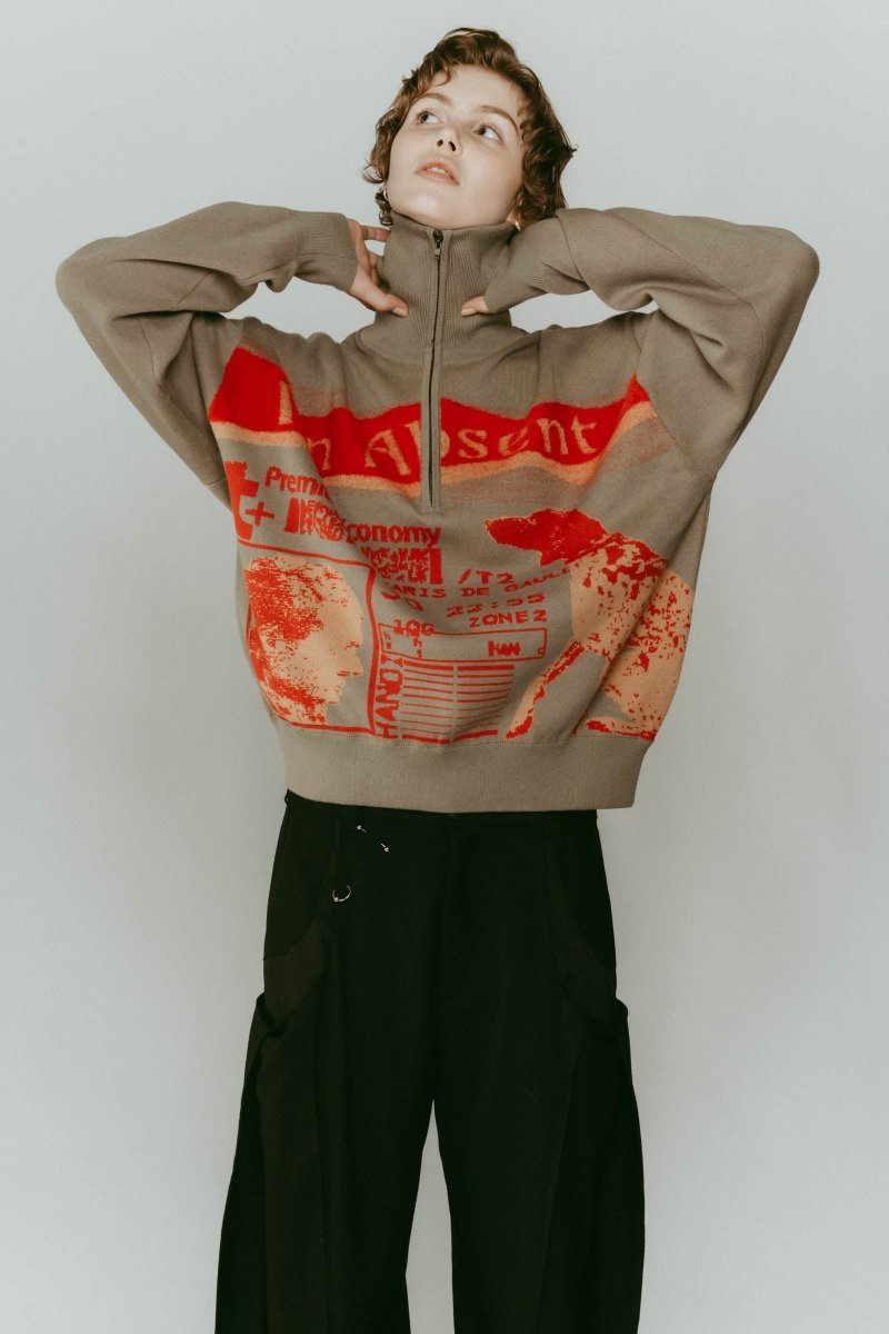 concept jacquard knit/mossgreen - KNUTH MARF