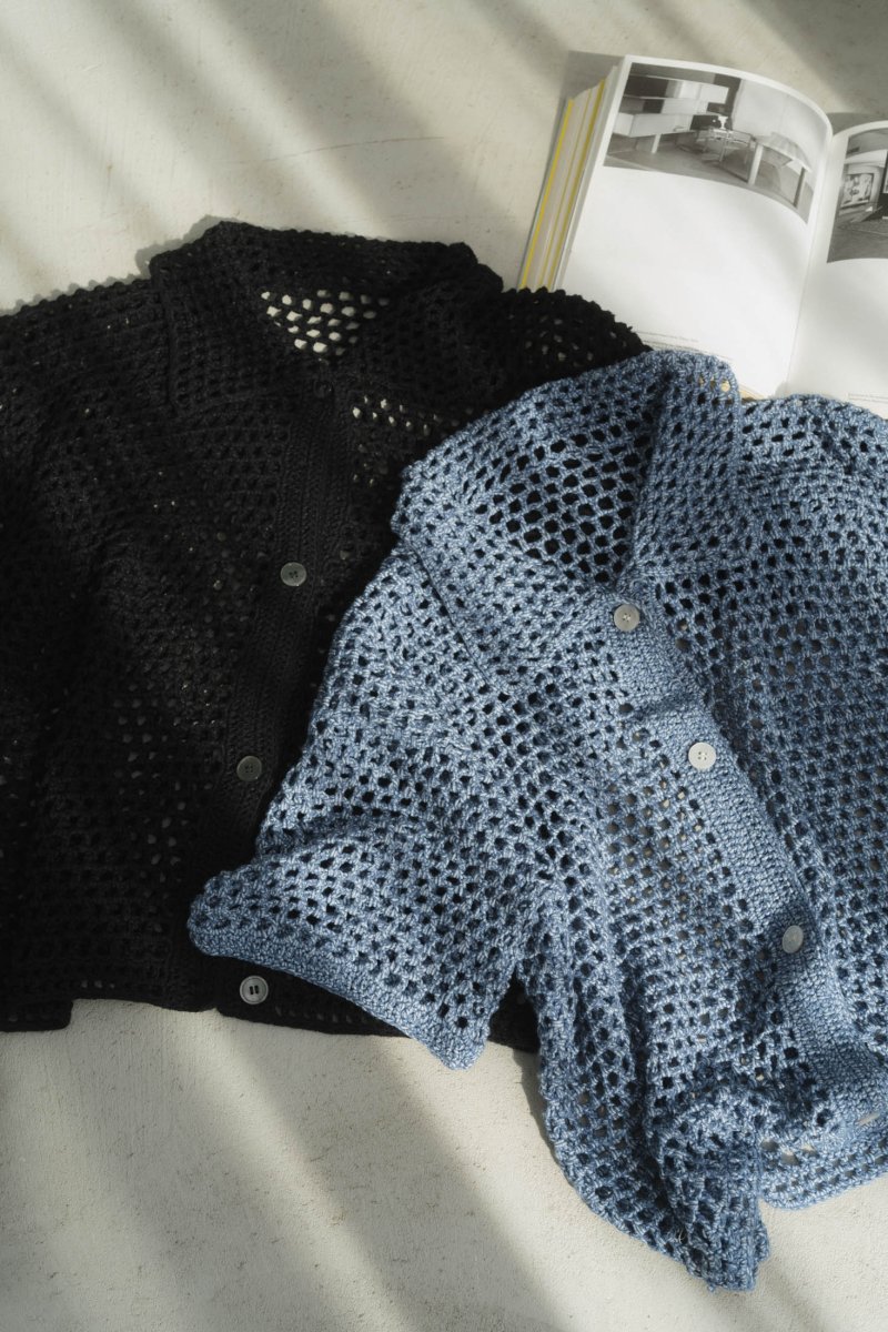 crochet knit shirt/2color - KNUTH MARF