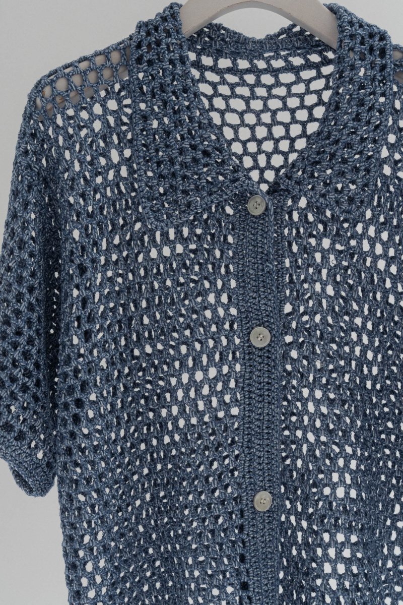 crochet knit shirt/2color - KNUTH MARF