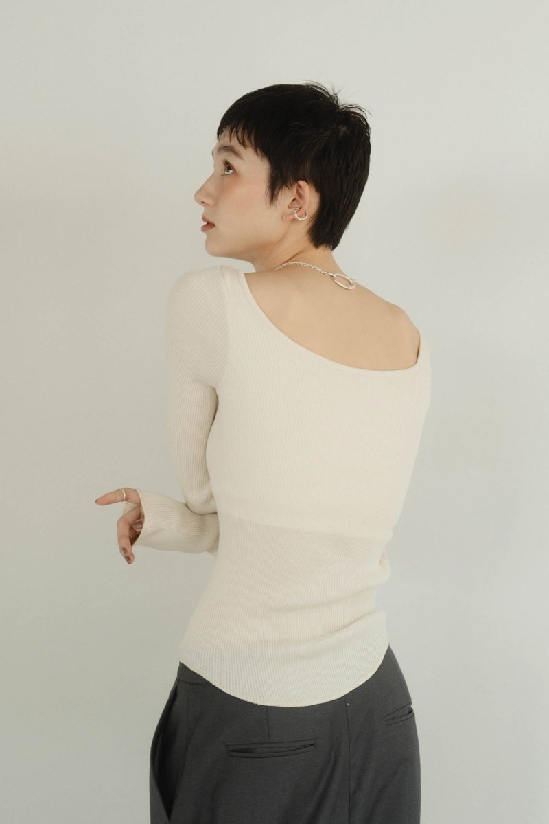 cup in boat neck knit/3color - KNUTH MARF