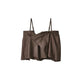cut layered mid length skirt/brown - KNUTH MARF