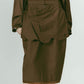 cut layered mid length skirt/brown - KNUTH MARF