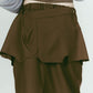cut layered mid length skirt/brown - KNUTH MARF