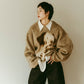 dalmatian shaggy knit(unisex)/beige - KNUTH MARF