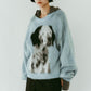 dalmatian shaggy knit(unisex)/blue - KNUTH MARF