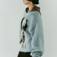dalmatian shaggy knit(unisex)/blue - KNUTH MARF