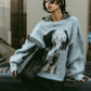 dalmatian shaggy knit(unisex)/blue - KNUTH MARF