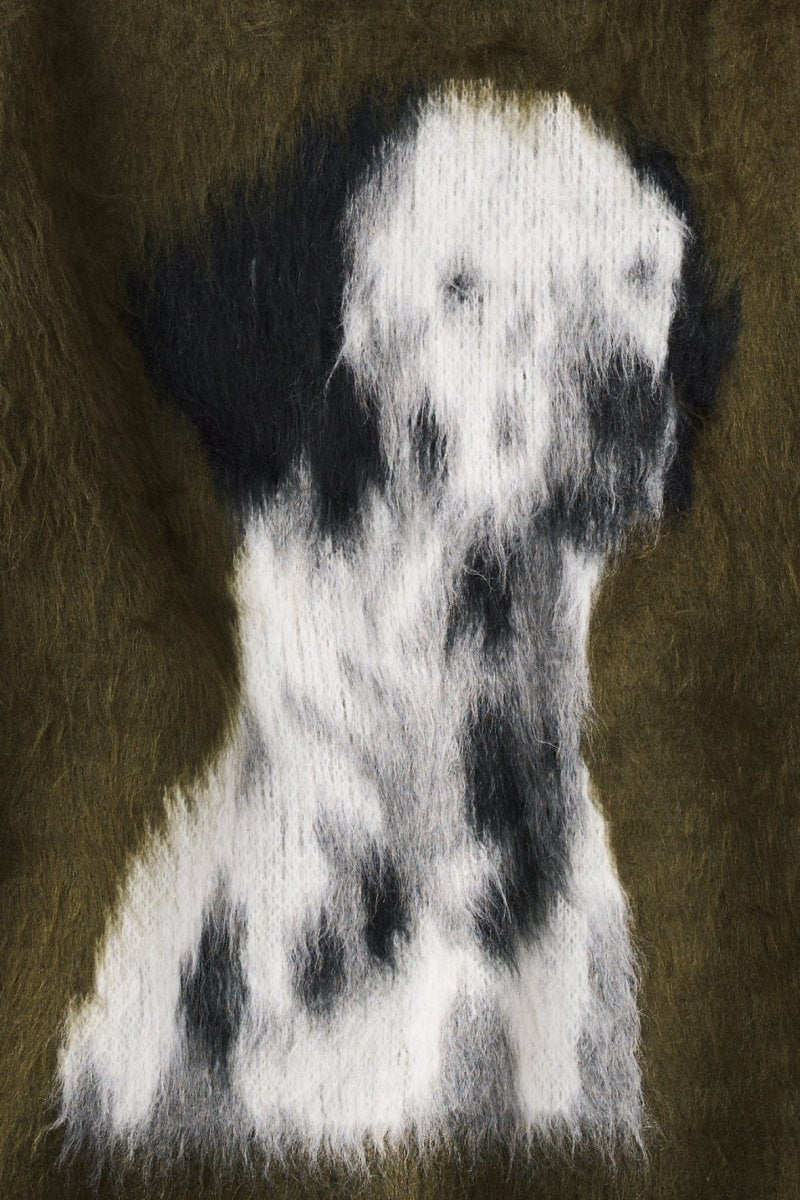 dalmatian shaggy knit(unisex)/green - KNUTH MARF