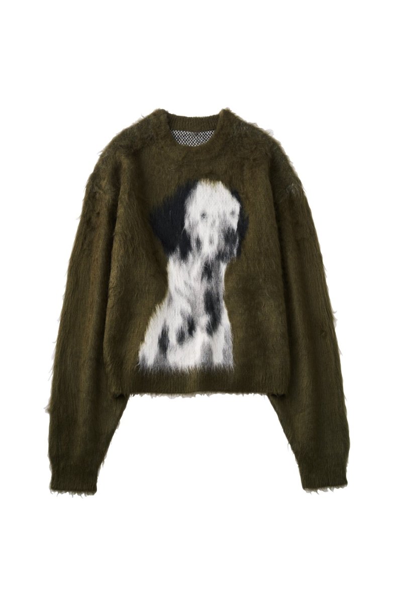 dalmatian shaggy knit(unisex)/green - KNUTH MARF
