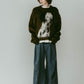 dalmatian shaggy knit(unisex)/green - KNUTH MARF