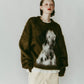dalmatian shaggy knit(unisex)/green - KNUTH MARF