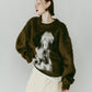 dalmatian shaggy knit(unisex)/green - KNUTH MARF