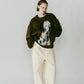 dalmatian shaggy knit(unisex)/green - KNUTH MARF