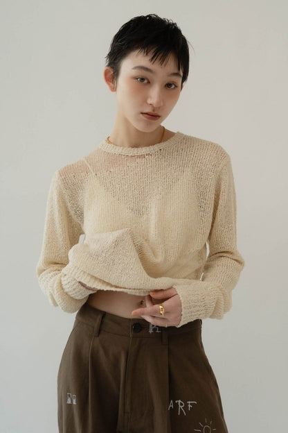 damage knit pullover/2color - KNUTH MARF